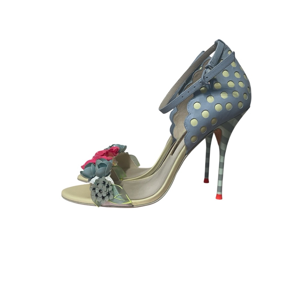 Sophia Webster Pink and Blue Floral Sandals